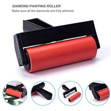 22 Pieces 5D Diamonds Painting Tools and Accessories Kits with Diamond Painting Roller and Diamond E...