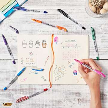 BIC Gel-ocity Smooth Stic Gel Pen, Medium Point (0.7mm), Assorted Colors, 14-Count, Vibrant and Smooth Gel Ink Pens