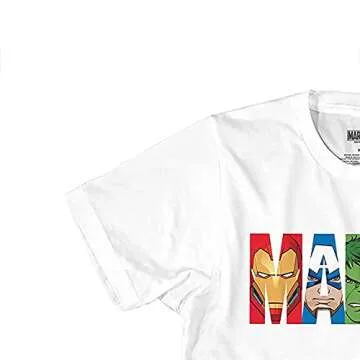 Marvel Mens Comics Group Shirt - Heroes Tee for All Ages