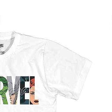 Marvel Mens Comics Group Shirt - Heroes Tee for All Ages