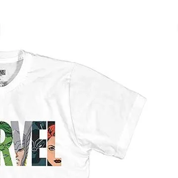 Marvel Mens Comics Group Shirt - Heroes Tee for All Ages