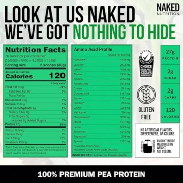 Naked Pea Protein Powder - Pure Vegan Protein from North America