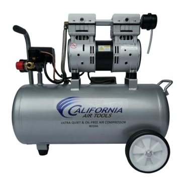 California Air Tools 8010A Ultra Quiet & Oil-Free Air Compressor with Aluminum Tank