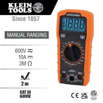 Klein Tools MM325 Digital Multimeter - 600V Testing