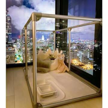 Stylish Clearly Loved Pets Lucidium Pet Pen for Small Pets