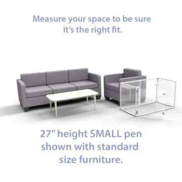 Stylish Clearly Loved Pets Lucidium Pet Pen for Small Pets