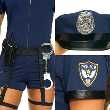 Spooktacular Women Police Costume Set for Halloween Fun