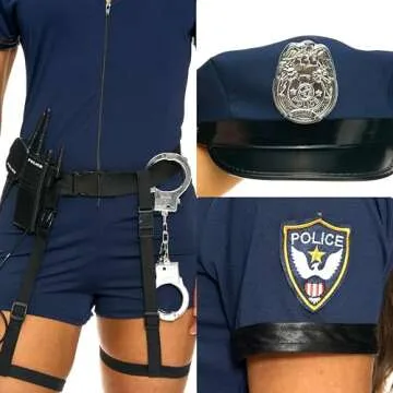 Spooktacular Women Police Costume Set for Halloween Fun