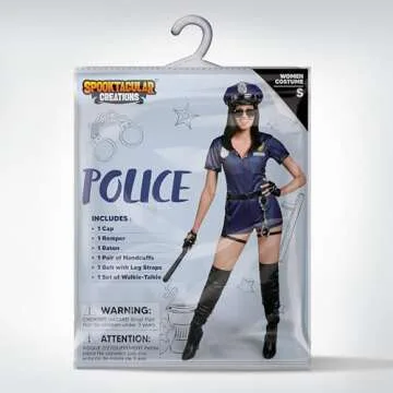 Spooktacular Women Police Costume Set for Halloween Fun