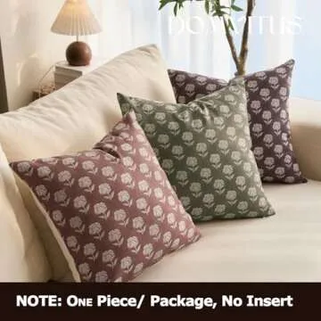 Stylish DOMVITUS Floral Pillow Cover for Home Decor