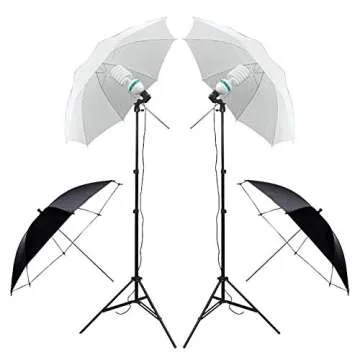 YISITONG Photography Studio Lighting Kit Softbox Umbrella Continuous Lighting Set with 4 Backdrops 6.2ft x 10ft Background Stand Support System for Photo Studio Product Portrait Video Shooting