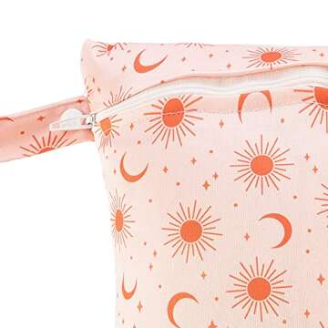 HappyFlute 3 Set Wet Bag Storage Bag Waterproof Washable Travel Bags, Beach, Pool, Gym Bag for Swimsuits & Wet Clothes (Sun)