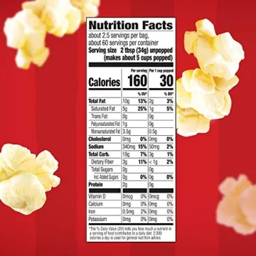 Orville Redenbacher's Movie Theater Butter Microwave Popcorn, 3.29 Ounce Classic Bag, 24-Count