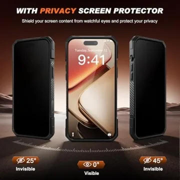 TONGATE iPhone 17 Pro Max Case with 360° Magnetic Stand