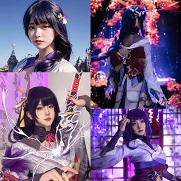 Alacos Purple Braid Raiden Shogun Wig for Cosplay Events