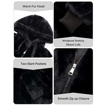 Bellivera Women Faux Fur Coat - Fluffy & Fashionable