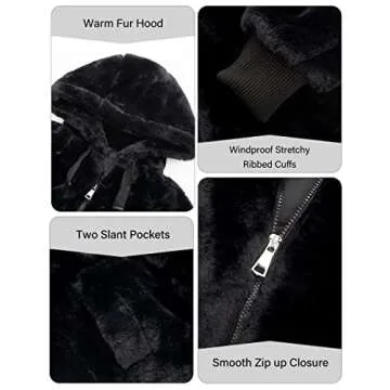 Bellivera Women Faux Fur Coat - Fluffy & Fashionable