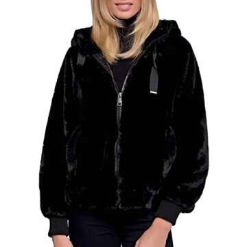 Bellivera Women Faux Fur Coat - Fluffy & Fashionable