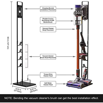 Foho Vacuum Stand for Dyson V Series – No Drill Needed