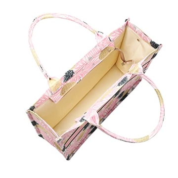 Beach Tote Bags Summer Travel Necessities for Vacation Trip Cruise Essentials Accessories Stuff Swim Pool Gear Beachbag Packable Birthday Gift for Women Pink Pineapple Palm