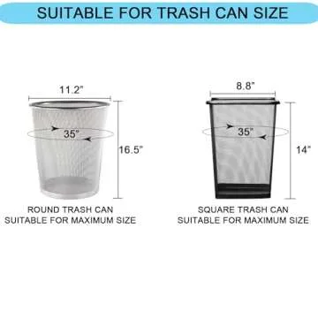 3 Gallon Small Clear Bathroom Trash Bags, 100 Counts for Home and Office