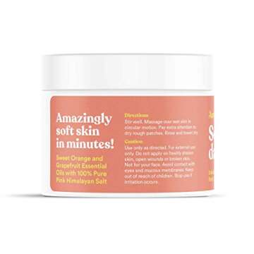ASUTRA Dead Sea Salt Essential Oil Body Scrub Exfoliator (Vitamin C), 16 oz - Ultra Hydrating, Gentl...