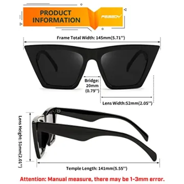 Trendy FEISEDY Cat Eye Sunglasses with UV400 Protection