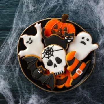 QtoiKce Halloween Cookie Cutters Set - 9 Stainless Steel Shapes
