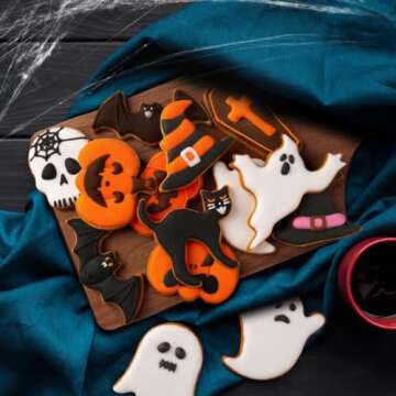 QtoiKce Halloween Cookie Cutters Set - 9 Stainless Steel Shapes