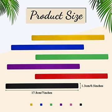 Lewtemi Colorful Aluminum Bracelet Blanks - 12 Pcs for DIY Jewelry Making