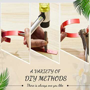 Lewtemi 12 Pcs Colorful Aluminum Stamping Bracelet Blanks