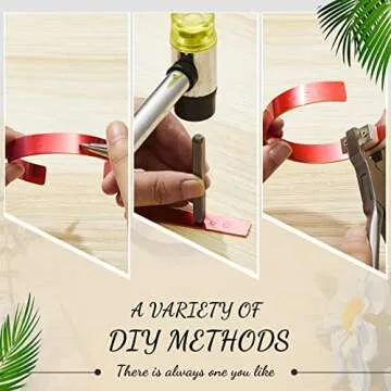 Lewtemi 12 Pcs Colorful Aluminum Stamping Bracelet Blanks