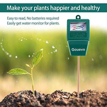 Gouevn 2pack Soil Moisture Meter, Hygrometer Soil Plant Water Meter, Plant Moisture Meter Indoor & O...