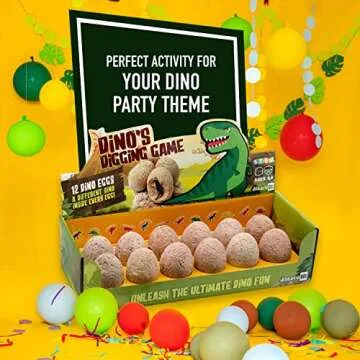 Dino Eggs Dig Kit for Kids 3-5 - Perfect for Parties