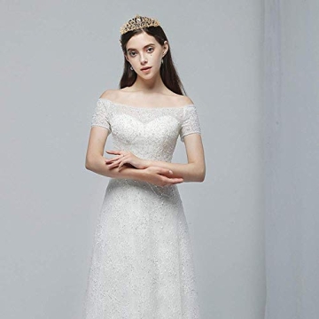 Didder Gold Crystal Tiara Crown Elegant Bridal Party Headband