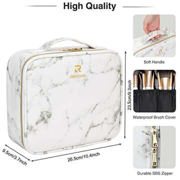 Stylish Portable Makeup Bag with Custom Compartments
