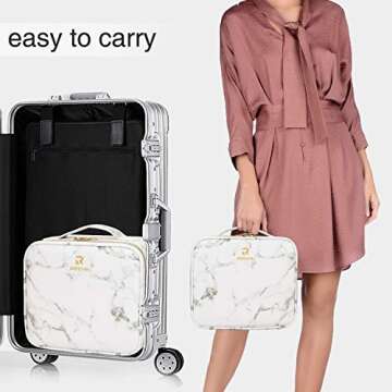 Stylish Portable Makeup Bag with Custom Compartments