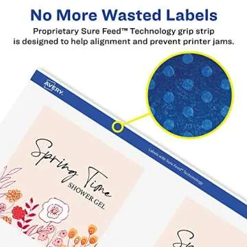 Avery Durable Waterproof Square Labels with Sure Feed, Print to The Edge, 3" x 3", 150 Oil and Tear-Resistant Labels, Laser/Pigment-Based Inkjet Printable Labels (36576)