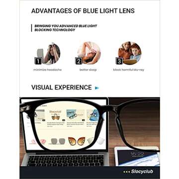 Stylish Slocyclub Blue Light Blocking Glasses for Everyone
