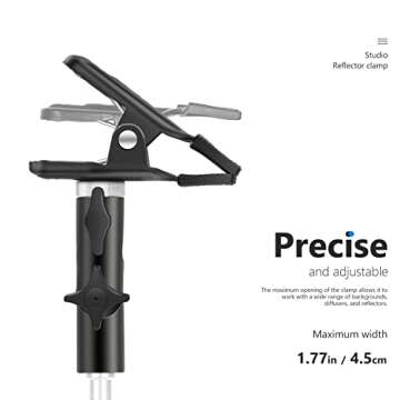 Neewer 2 PCS Photo Studio Heavy Duty Metal Clamp Holder with 5/8" Light Stand Attachment for Reflector
