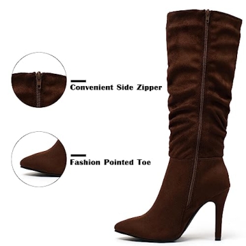 Stylish Katliu Suede Knee High Boots for Women