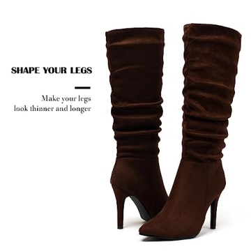Stylish Katliu Suede Knee High Boots for Women