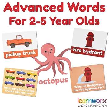 Advanced Flash Cards for Toddlers 3-5 Years – 101 Flashcards – Preschool Flash Cards – Kinderg...