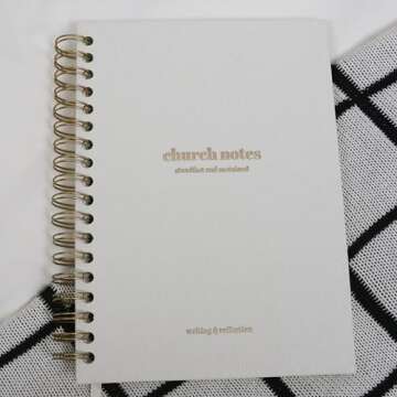 Steadfast and Sustained Bible Notes and Large Church Journal Duo - Christian Journals 2 Pack Sermon ...