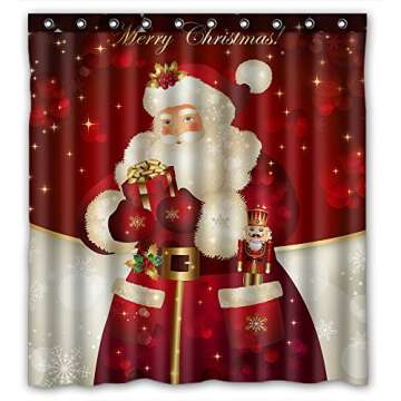 KXMDXA Merry Christmas Dreamlike Santa Claus Waterproof Shower Curtain