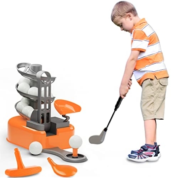 iPlay, iLearn Kids Golf Toys Set W/Left & Right Club Head, Boys Outdoor Sport Toy Age 3-5, Toddler I...