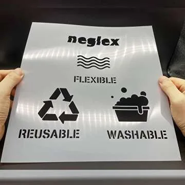 10PCS 7mil Blank Mylar Stencil Sheets,12X12 inch Milky Translucent PET Blank Stencils Sheets,Template Material for Cutting Machines, Laser Cutting, Food-Safe Craft Plastic