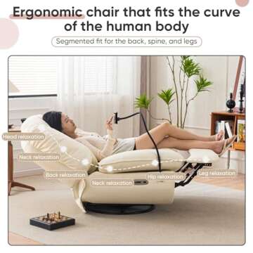 Oversized Electric Recliner Chair with Voice Control
