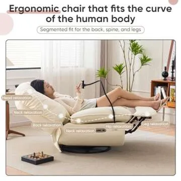 Oversized Electric Recliner Chair with Voice Control