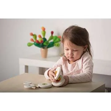 PlanToys Lacing Sheep Wooden Toddler Toys for Color Sequencing with Colored Beads and Matching Different Sized Rings - Lace Together to Build the Sheep
